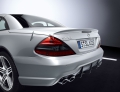 AMG rear silencer, oval, four-pipe,SL350 (for M272 engine only) and SL500 (for M273 engine only)